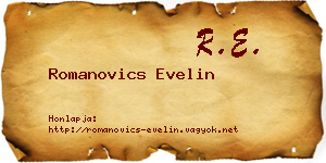Romanovics Evelin névjegykártya