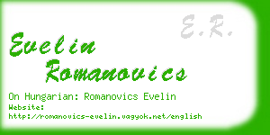 evelin romanovics business card